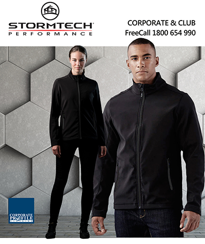 Which Corporate Jacket is best for you? Call for an experienced consultant. Ready for Winter 2025., the Stormtech Orbiter Softshell Jacket is one of the best high performance mid layer jackets available with logo service. There are 4 Colours combinations, Black/Carbon, Navy/Carbon Black/Bright Red and Black/bright Blue. For details Corporate Profile Clothing FreeCall 1800 654 990